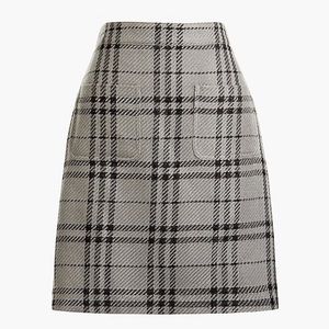 J Crew Factory Gray Black Plaid Mini Skirt, size 4